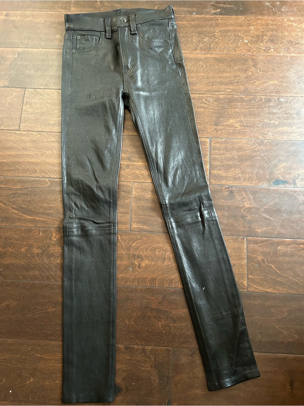 Rag & Bone Women’s Lamb Leather Black Jeggings New Sz 23